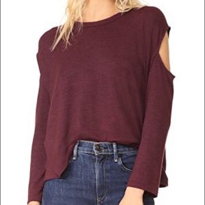 Rag & Bone slash burgundy top M
